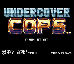 Undercover Cops (Japan) Title Screen